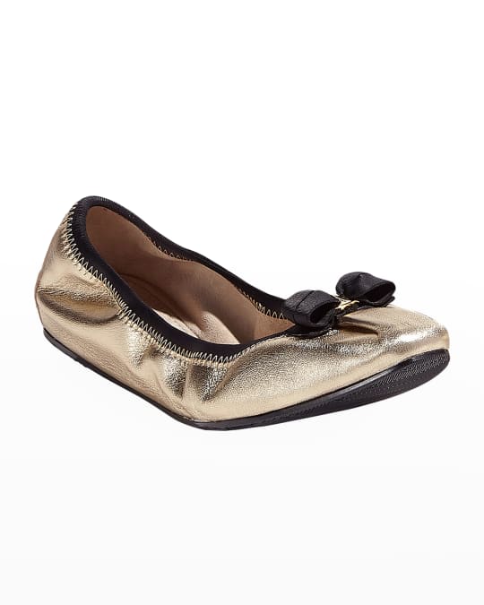 Ferragamo My Joy Silky Leather Ballet Flats | Neiman Marcus