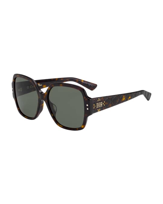 Dior Lady Dior Studs Square Sunglasses | Neiman Marcus