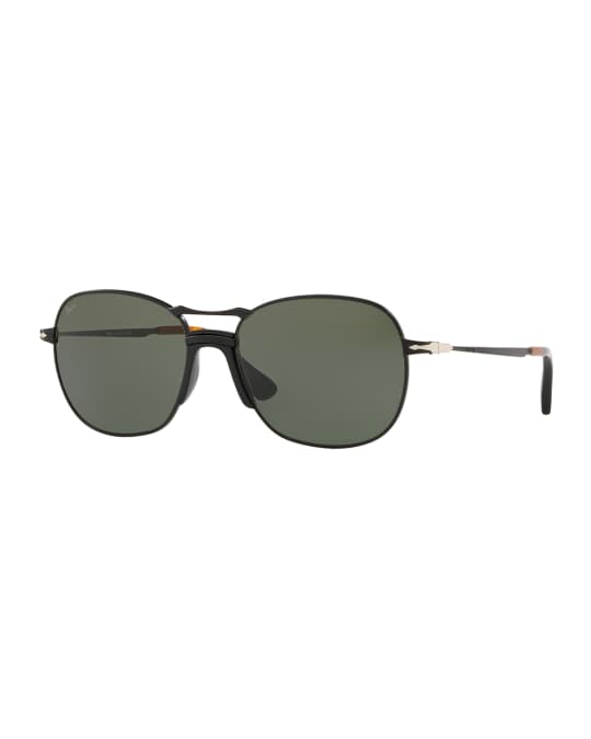 Persol Men's PO2449S Square Aviator Sunglasses w/ Solid Lenses | Neiman ...