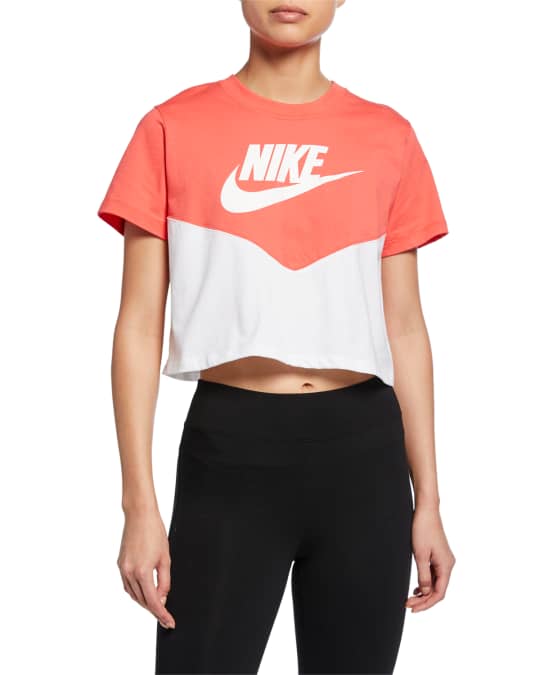 Nike heritage on sale crop top