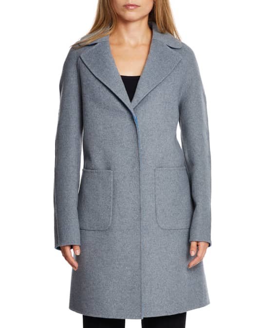 Dawn Levy Cece Reversible Wool Coat w/ Removable Fur | Neiman Marcus