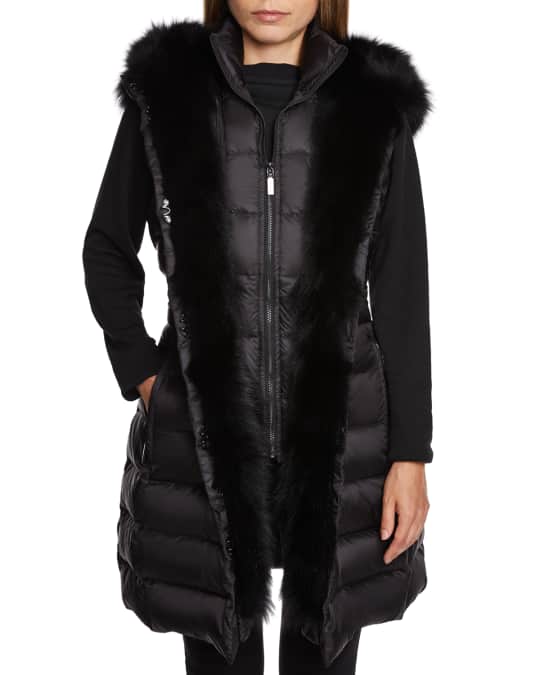 Traveler Fox Fur Trim Vest