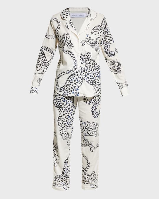 Large Leopard Long-Sleeve Pajama Set