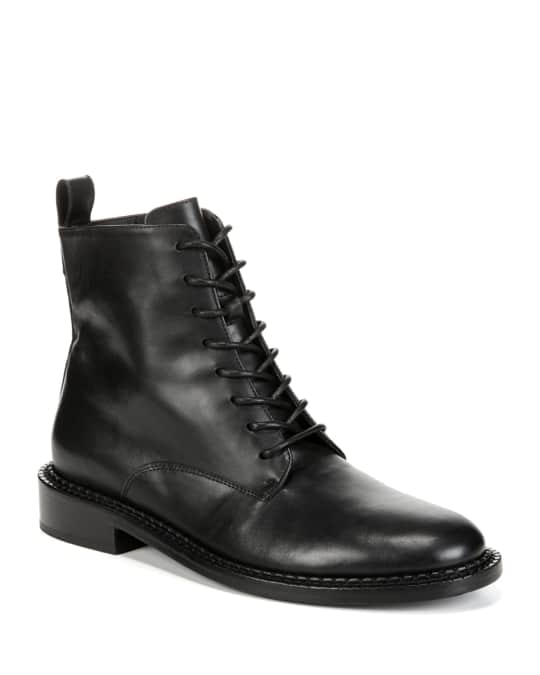 Vince Cabria Leather Lace-Up Boots | Neiman Marcus