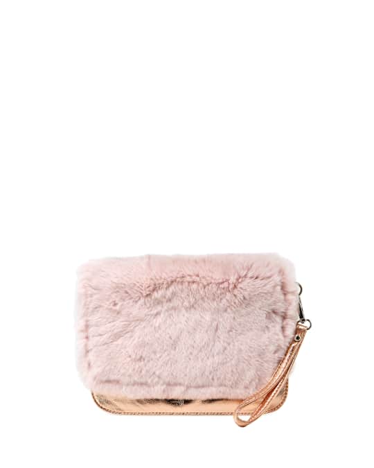 Bari Lynn Girls' Fur Clutch Bag, Pink | Neiman Marcus