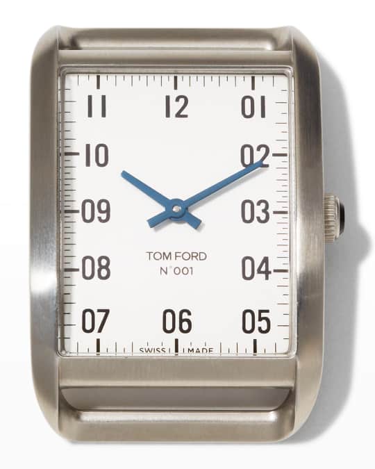 TOM FORD TIMEPIECES Polished Stainless Steel Case, White Dial, Medium ...