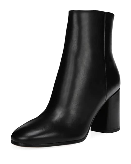 Diane von Furstenberg Robyn Leather Block-Heel Boots | Neiman Marcus