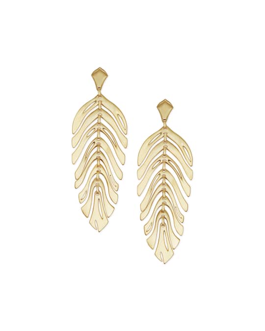 Kendra Scott Lotus Earrings w Colored Drop Neiman Marcus