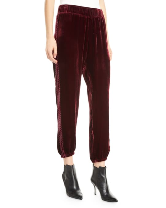 johnny was aurora velvet jogger