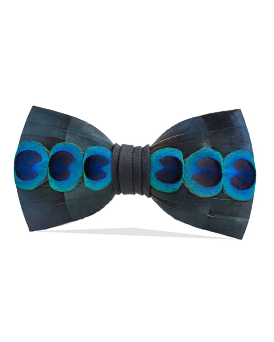 Brackish Bowties Abalone Feather Formal Bow Tie | Neiman Marcus