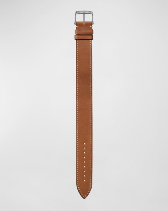 TOM FORD TIMEPIECES Large Calf Leather Strap with ECRU Stitching Neiman Marcus