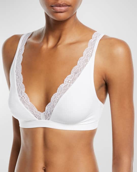 HANRO Cotton Lace ブラジャー 75C ホワイト Hanro Cotton Lace Soft-Cup Bra | Garnet Hill