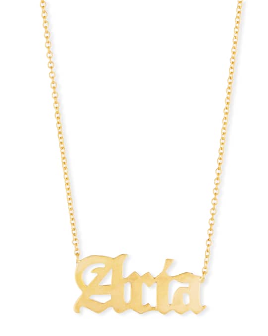 Sarah Chloe Ava Gothic Name Pendant Necklace Neiman Marcus