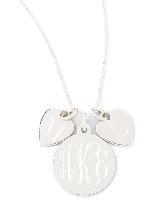 Sonya Layered Letter & Monogram Necklace, Silver