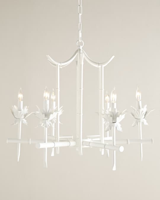 Bamboo-Motif 6-Light Chandelier