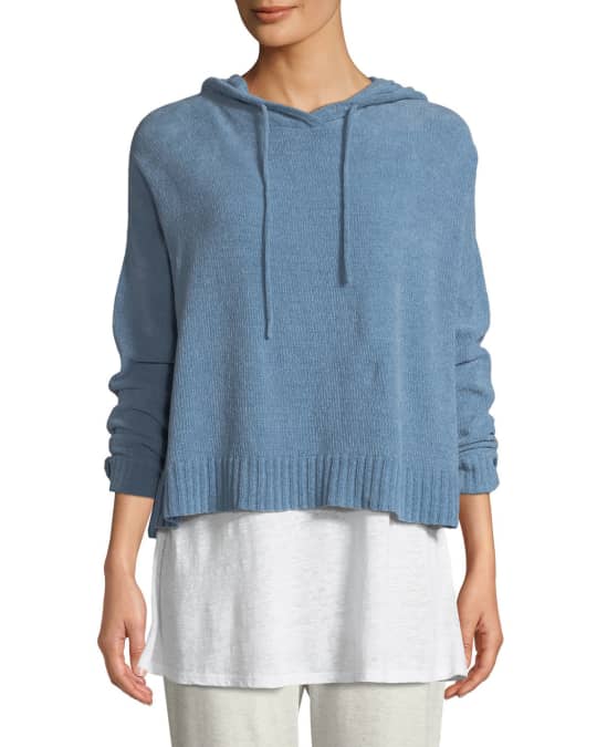 Eileen fisher chenille hotsell hooded sweater
