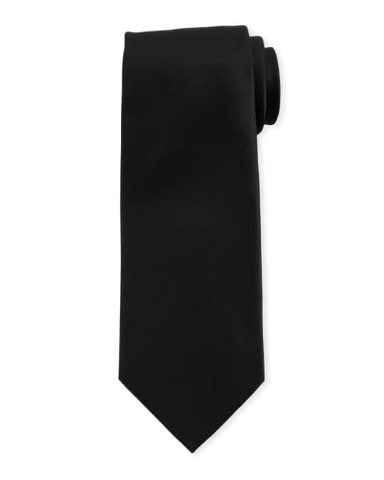 Ermenegildo Zegna Men's Solid Silk Satin Tie | Neiman Marcus
