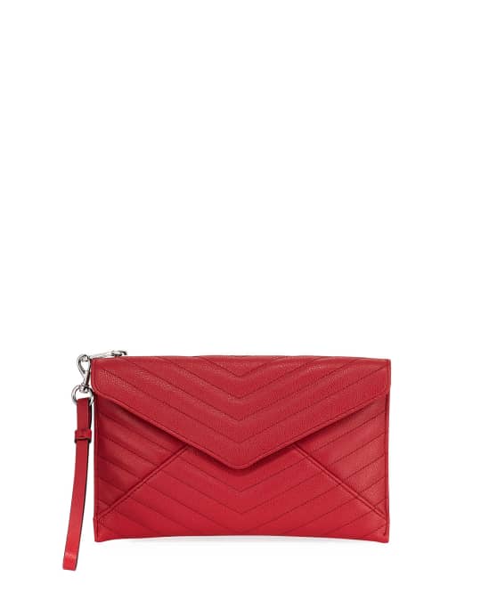 Rebecca Minkoff Leo Quilted Leather Wristlet Clutch Bag | Neiman Marcus
