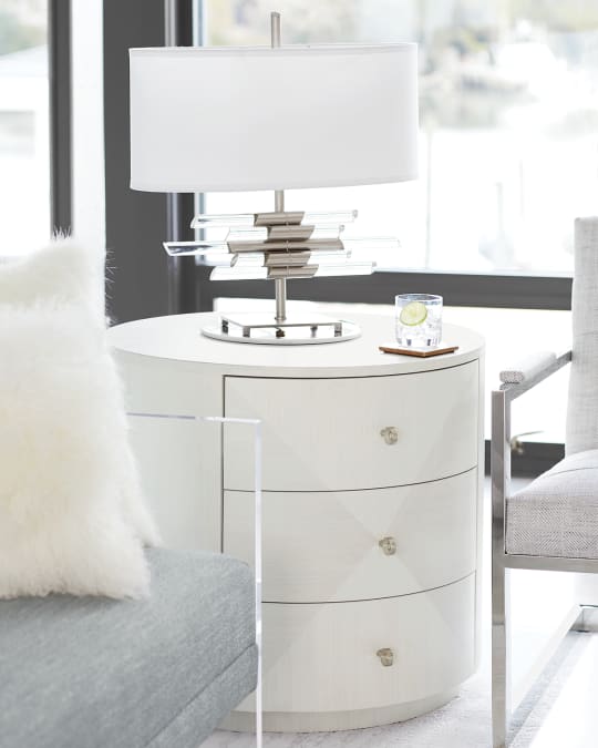 Axiom Round 3-Drawer Side Table
