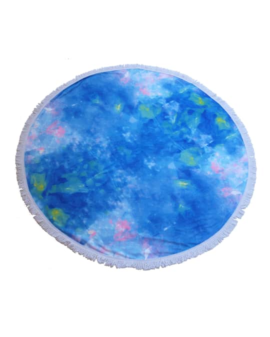 Blue Opal Round Beach Towel