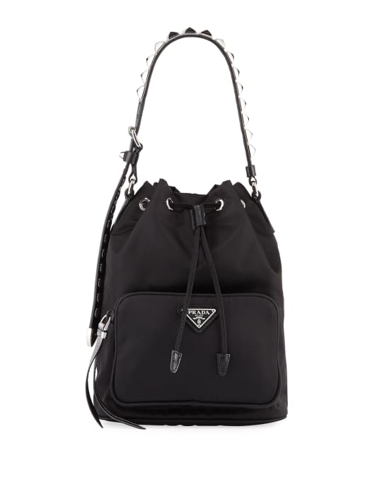 Prada studded bucket bag cheap