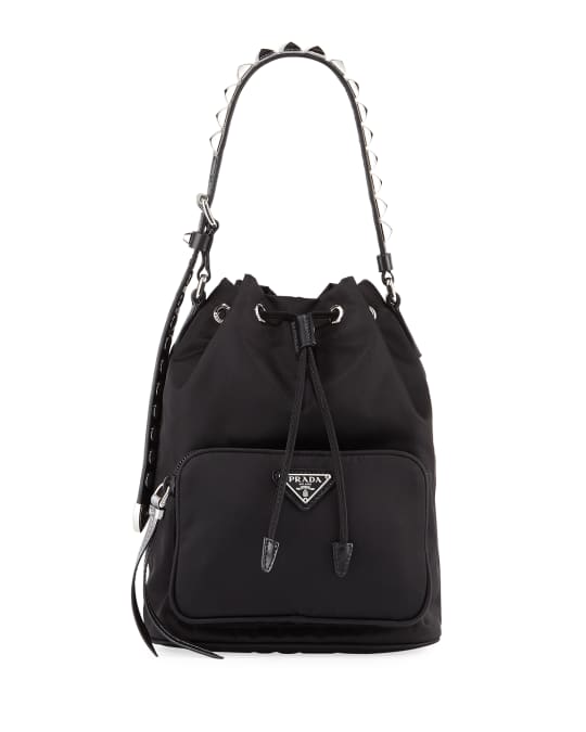 Nylon Bucket Bag in Black - Prada