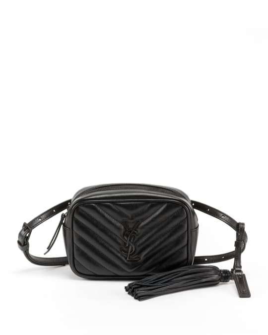 Saint Laurent Lou Belt Bag Quilted Black Hardware Black in Calfskin with  Black - GB