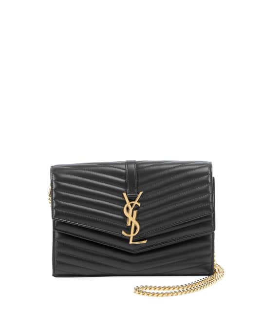 Sulpice double flap crossbody top wallet on a chain