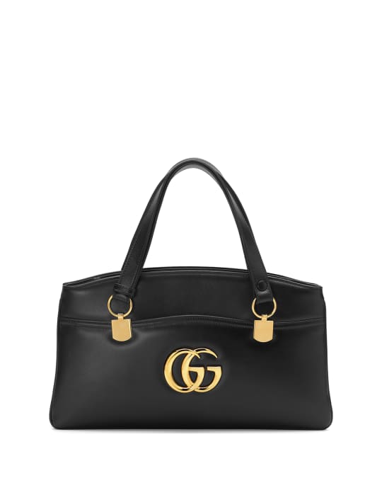 Gucci Arli Large Leather 2-Compartment Top Handle Tote Bag | Neiman Marcus