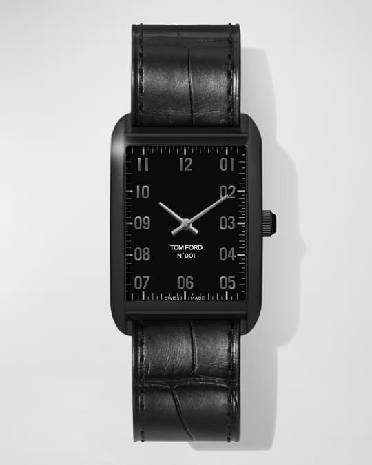TOM FORD TIMEPIECES Men s TOM FORD N.001 Watch Stainless Steel with Alligator Strap Neiman Marcus