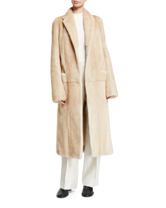 THE ROW Muto Mink Fur Trench Coat | Neiman Marcus