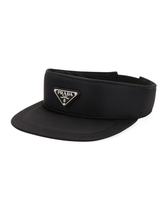 Brook Nylon Visor Hat （BLACK） Prada Men's Solid Nylon Visor | Neiman Marcus