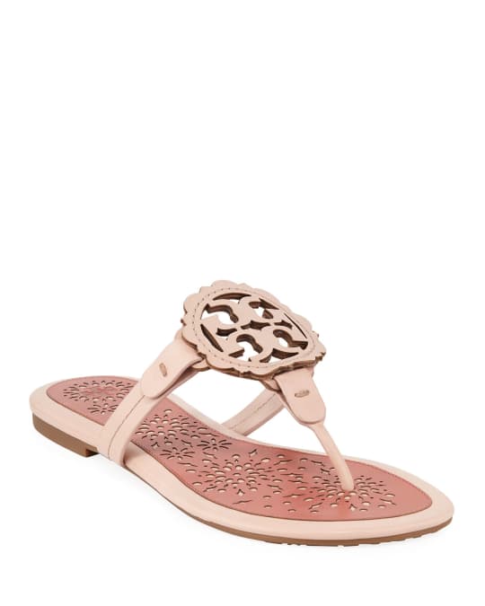 Tory Burch Miller Scallop Flat Slide Sandals | Neiman Marcus