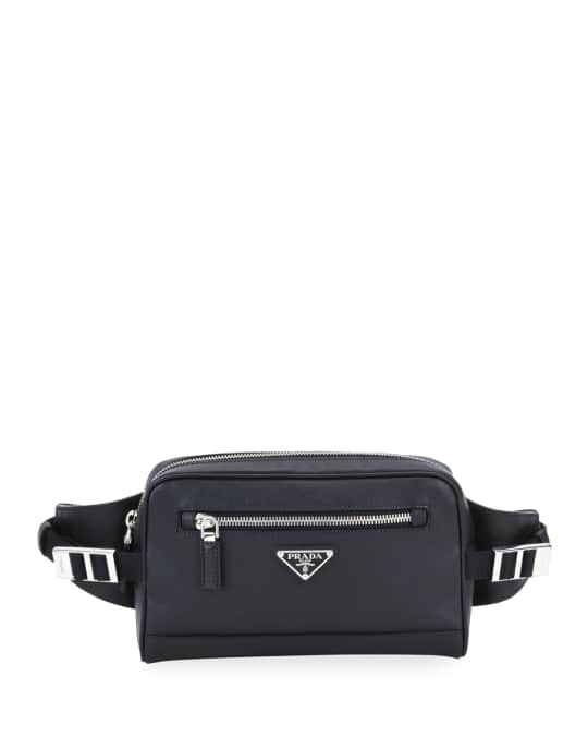 Prada Men's Saffiano Leather Travel Belt Bag/Fanny Pack | Neiman Marcus