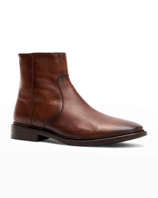 Frye Men's Paul Leather Ankle Boots | Neiman Marcus
