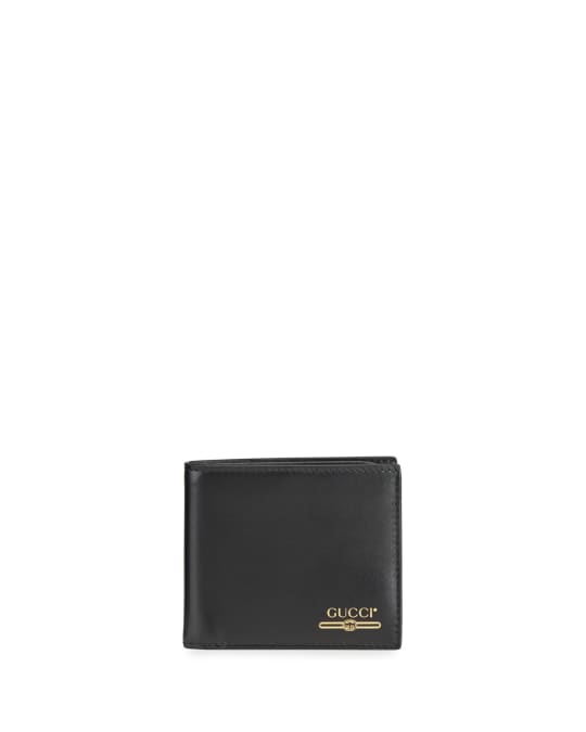 Men s Leather Wallet with Vintage Logo