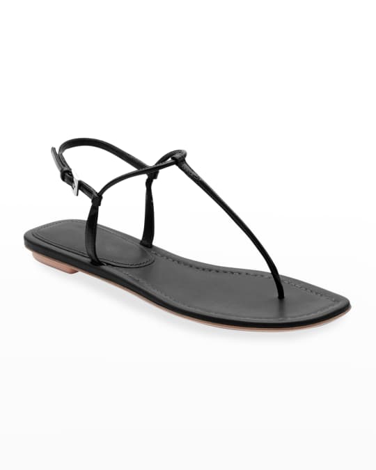 Prada Flat Patent Leather Thong Sandals | Neiman Marcus