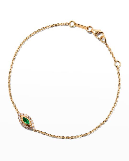 Anita Ko Emerald Evil Eye Bracelet with Diamonds | Neiman Marcus