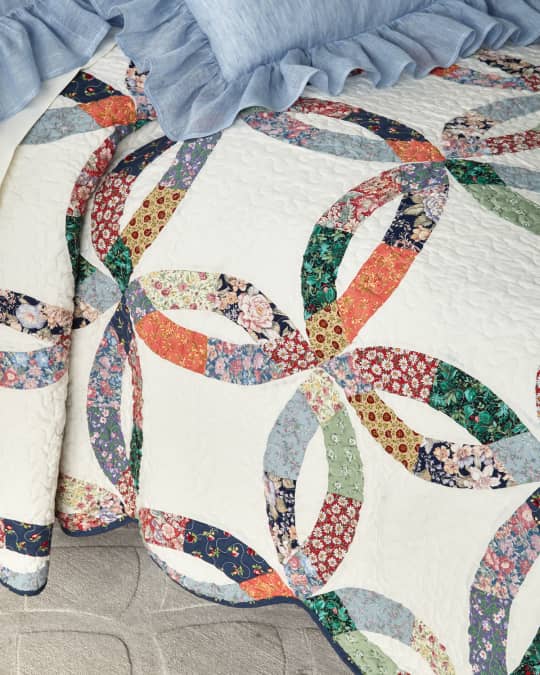 C & F Enterprises Heritage Wedding Ring Queen Quilt Set Neiman Marcus