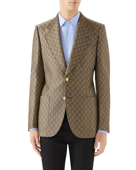 Gucci Men's GG Retro Logo Blazer | Neiman Marcus