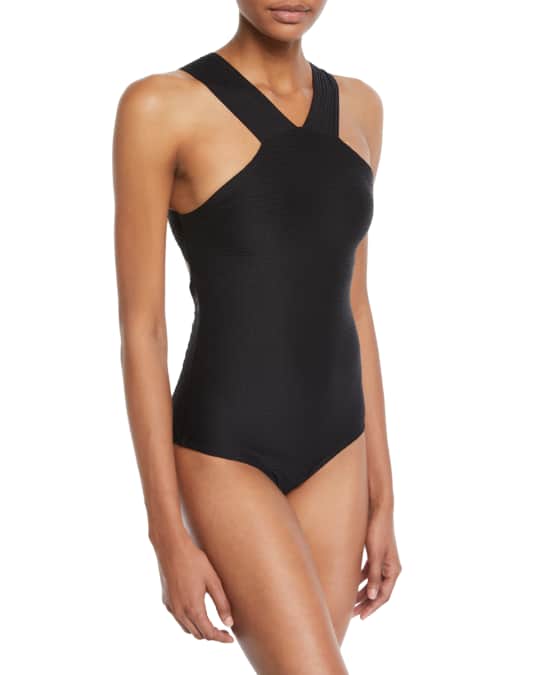 Shoshanna high neck one piece swimsuit 2025