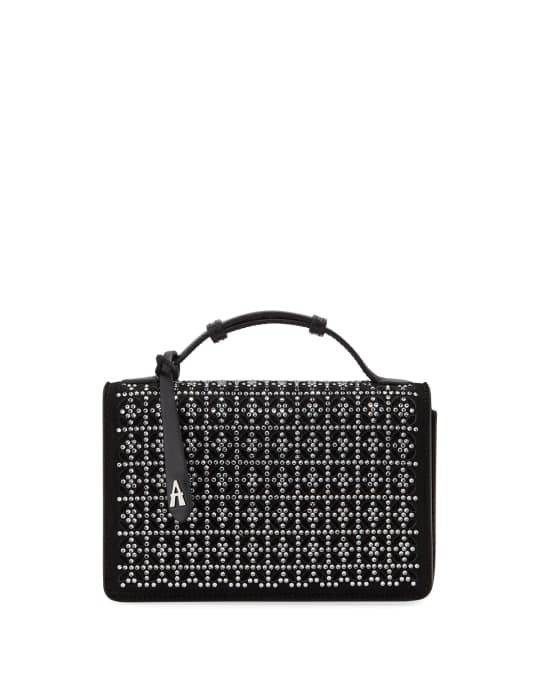 ALAIA Franca Small Petal Cutout Crossbody Bag with Handle | Neiman Marcus
