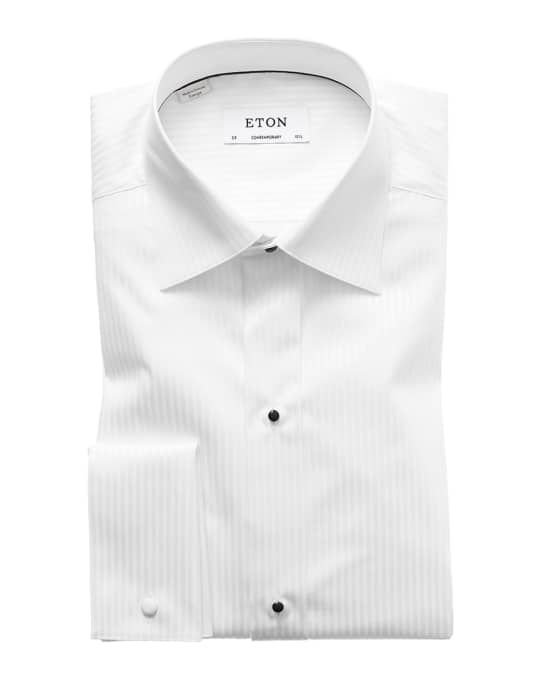 Eton Contemporary-Fit Tonal Satin Striped Formal Shirt | Neiman Marcus