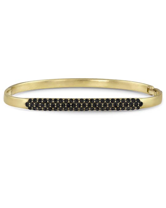pavé champagne diamond hinged huggie bangle,<br>in 18k rose gold, <br>1.75cts