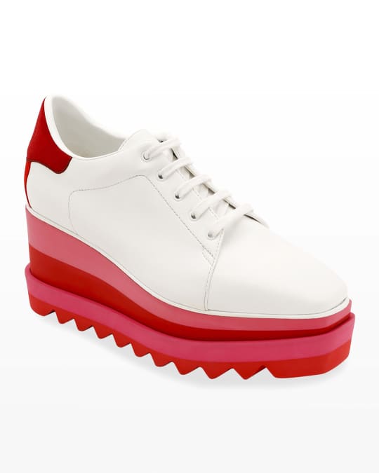 Stella McCartney Sneakelyse Lace-Up Bright Sneakers | Neiman Marcus