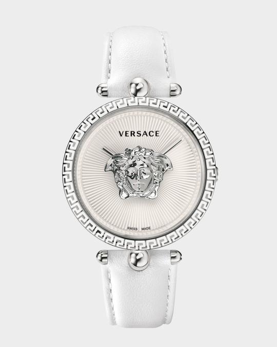 NWT White Versace Palazzo Empire Watch, 39mm. White Gold Versace Ladies Watch Palazzo Empire 39mm White Gold main image 2