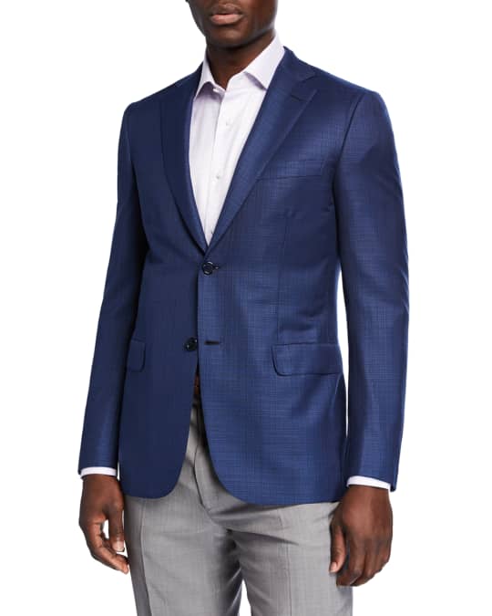 Brioni Men's Textured Wool Two-Button Jacket | Neiman Marcus