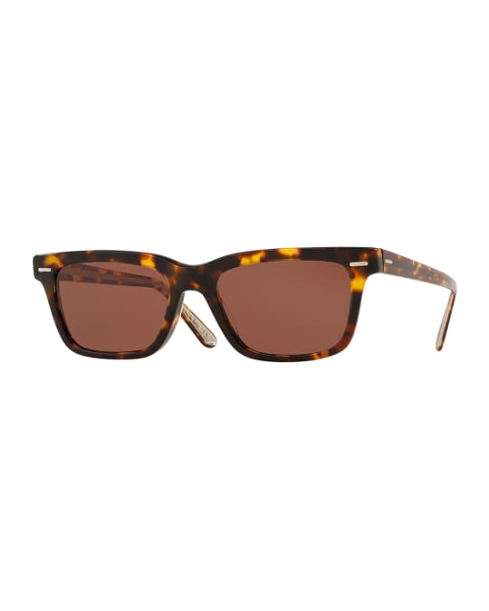 Oliver Peoples The Row Ba Cc Rectangle Acetate Sunglasses Neiman Marcus