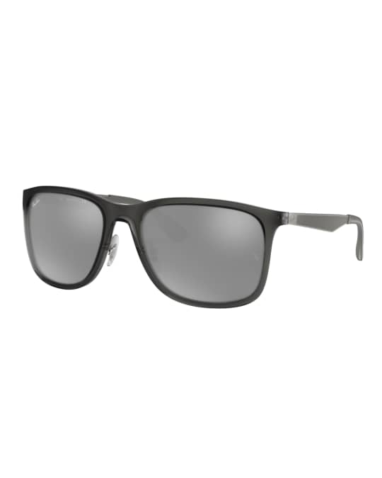 Men's Square Mirrored Propionate Sunglasses