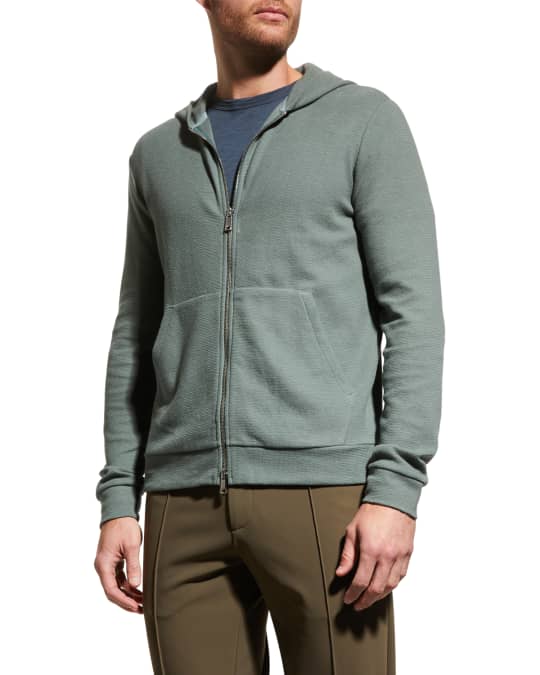 Theory Men s Ridge Waffle Hoodie Sweatshirt Neiman Marcus
